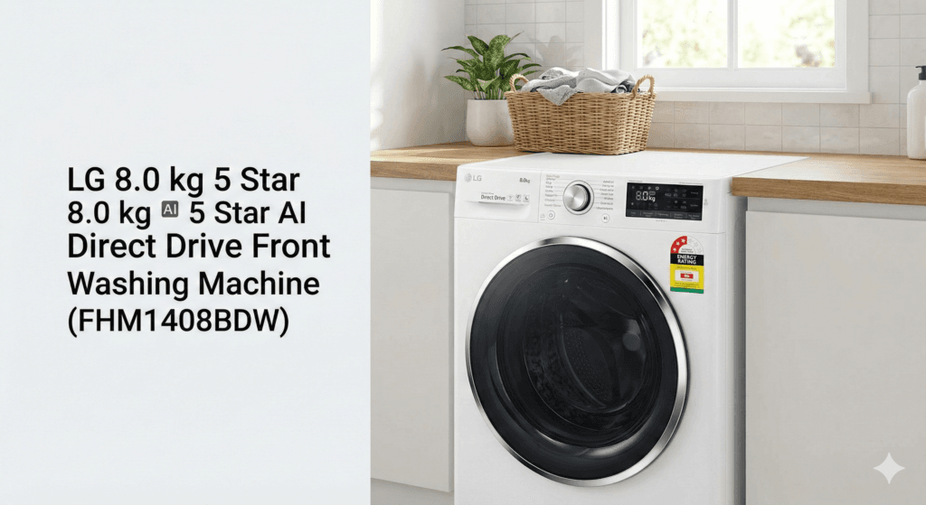Best Washing Machines for Indian Homes LG 8.0 kg 5 Star AI Direct Drive