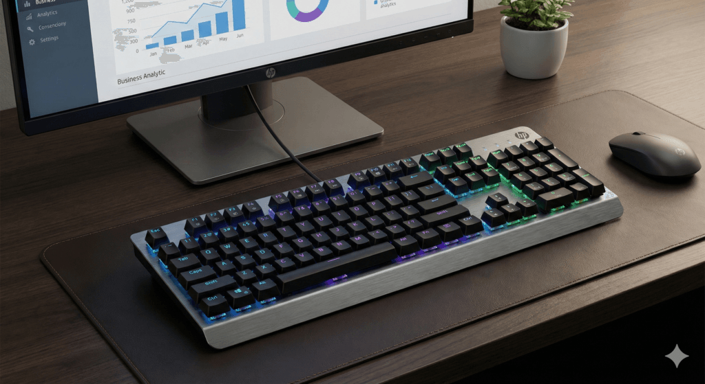 HP GK320 mechanical keyboard for gaming and typing