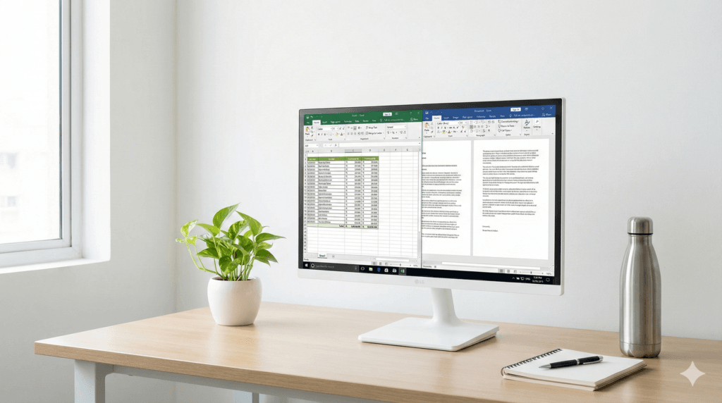LG 24ML600S-W 24-inch IPS monitor for office work in India with Full HD display