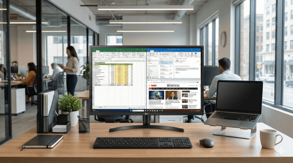 LG 27MP400-B 27-inch IPS monitor for multitasking and office work