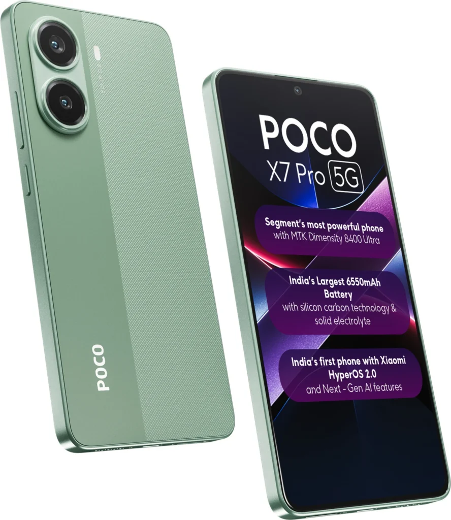 Poco X7 Pro 5G best smartphone under 25000
