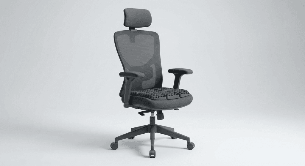 The Sleep Company Onyx ergonomic chair with headrest and lumbar support
