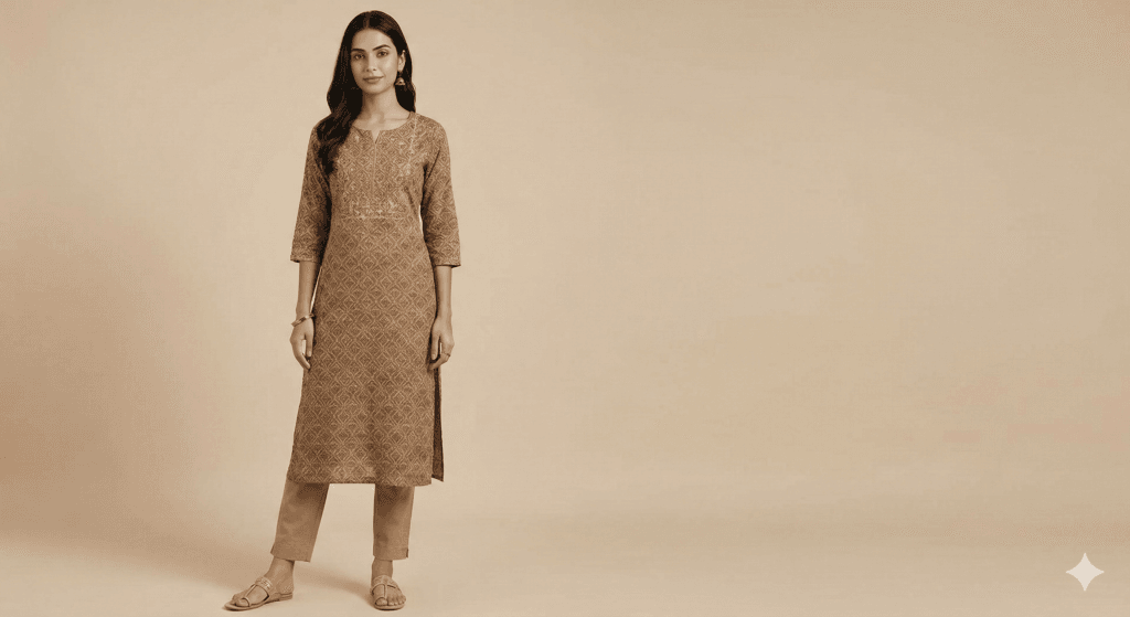Aurelia Pure Cotton Straight Kurti best cotton kurtis for women – daily & office wear