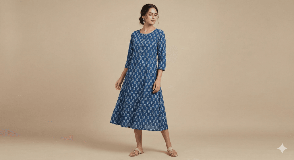 Libas Cotton A-Line Kurti