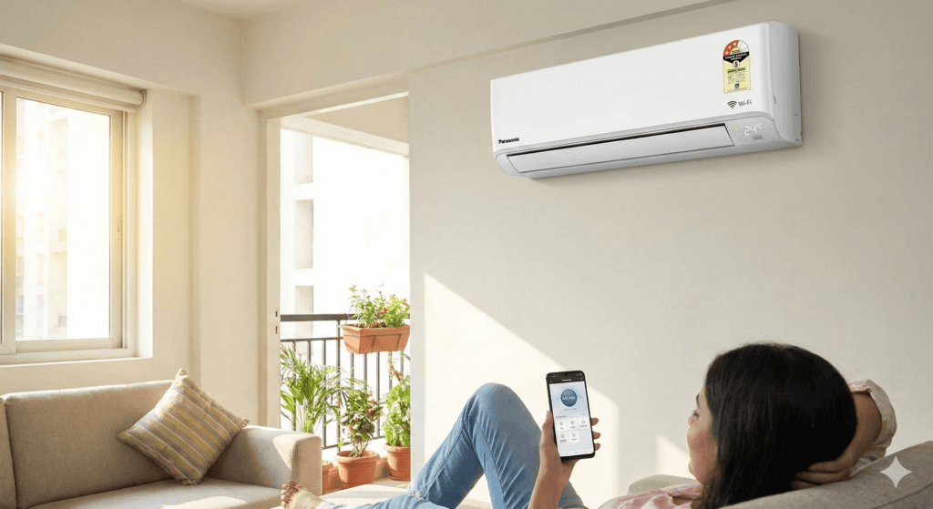 Panasonic 1 Ton 5 Star Wi-Fi – Perfect for Small Homes