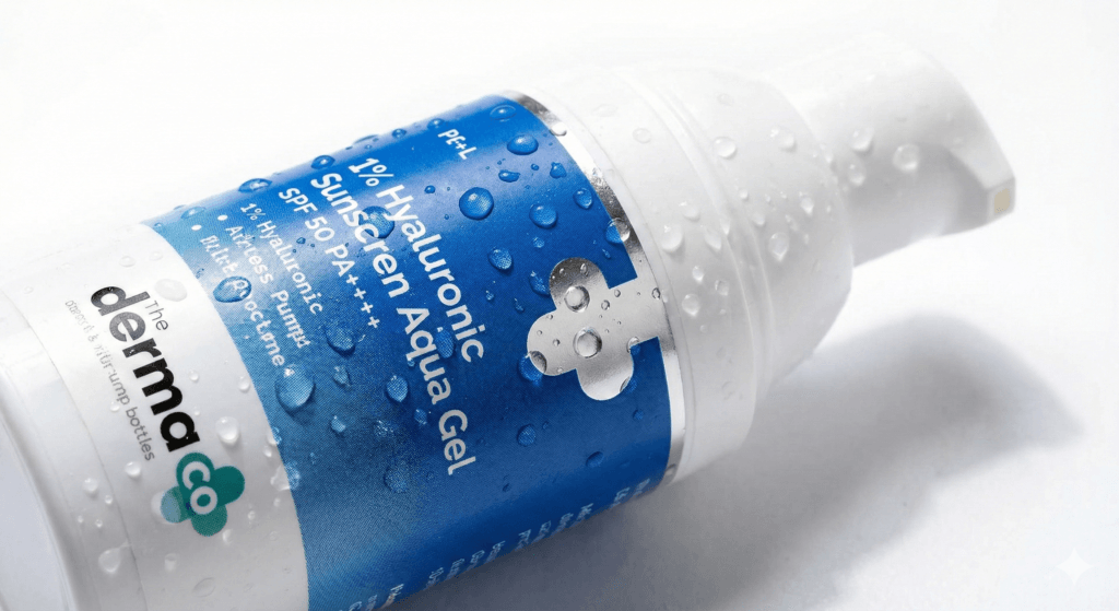 The Derma Co 1% Hyaluronic Sunscreen Aqua Gel Beauty Products That Actually Worked for Indians