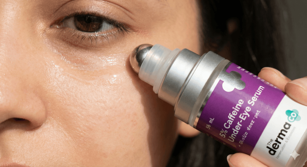 The Derma Co 5% Caffeine Under-Eye Serum Under-eye roll-on for dark circles