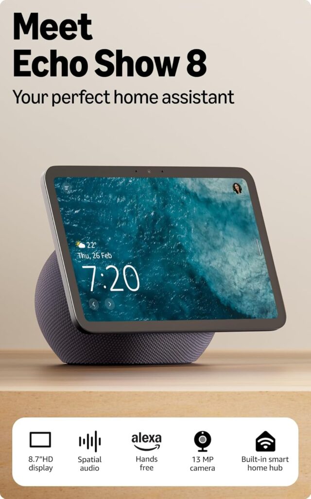 Amazon Echo Show 8 (3rd Gen) Best AI Productivity Gadgets in India 2026