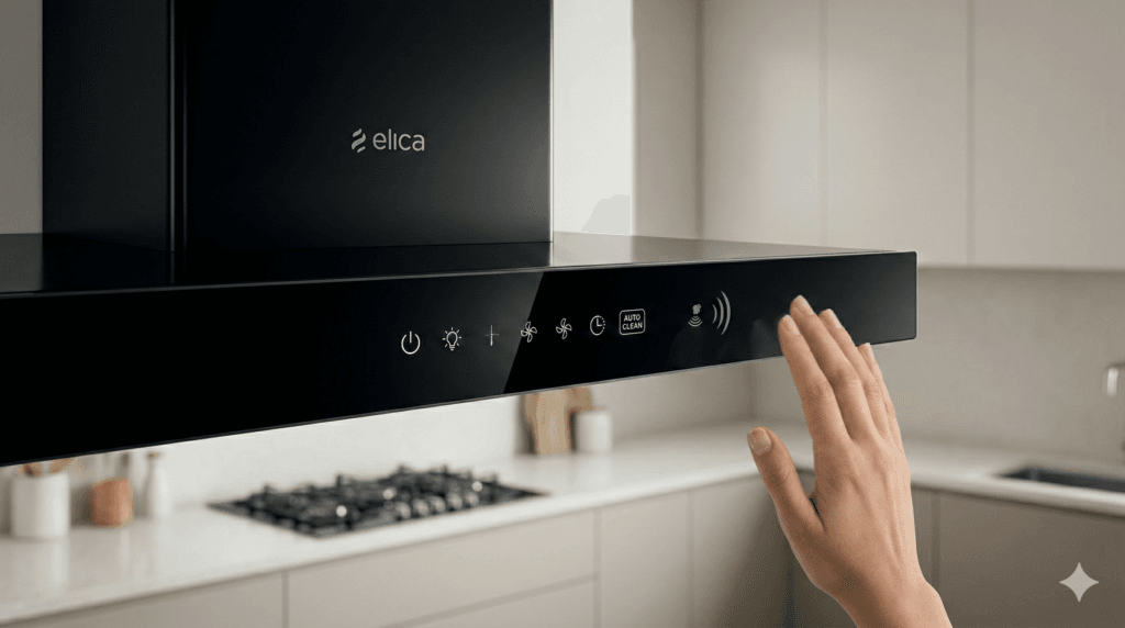 Best kitchen chimneys in India Elica 60 cm 1425 m³hr Filterless Auto Clean