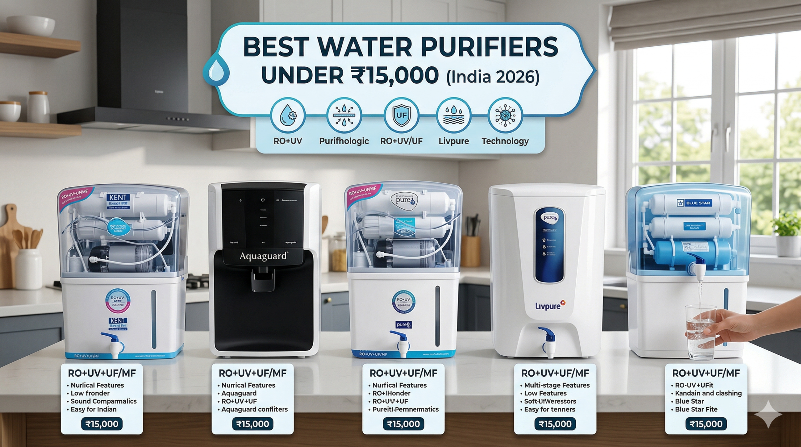 best water purifier under 15000 in India 2026