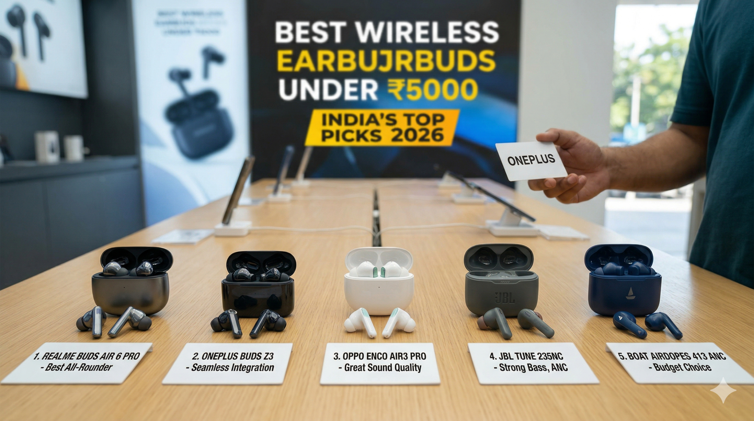 best wireless earbuds under 5000 India 2026