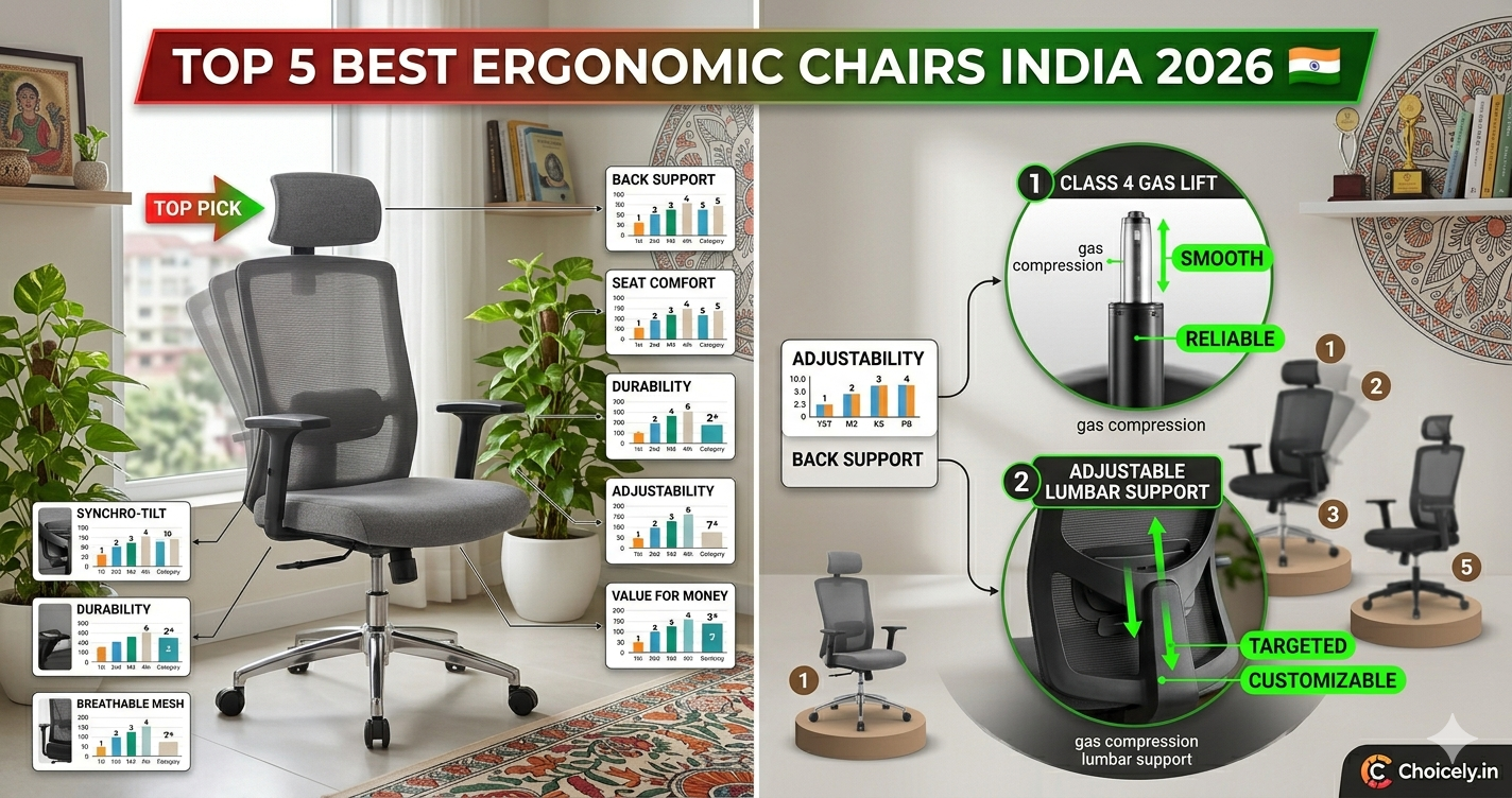 Best Ergonomic Office Chairs in India 2026