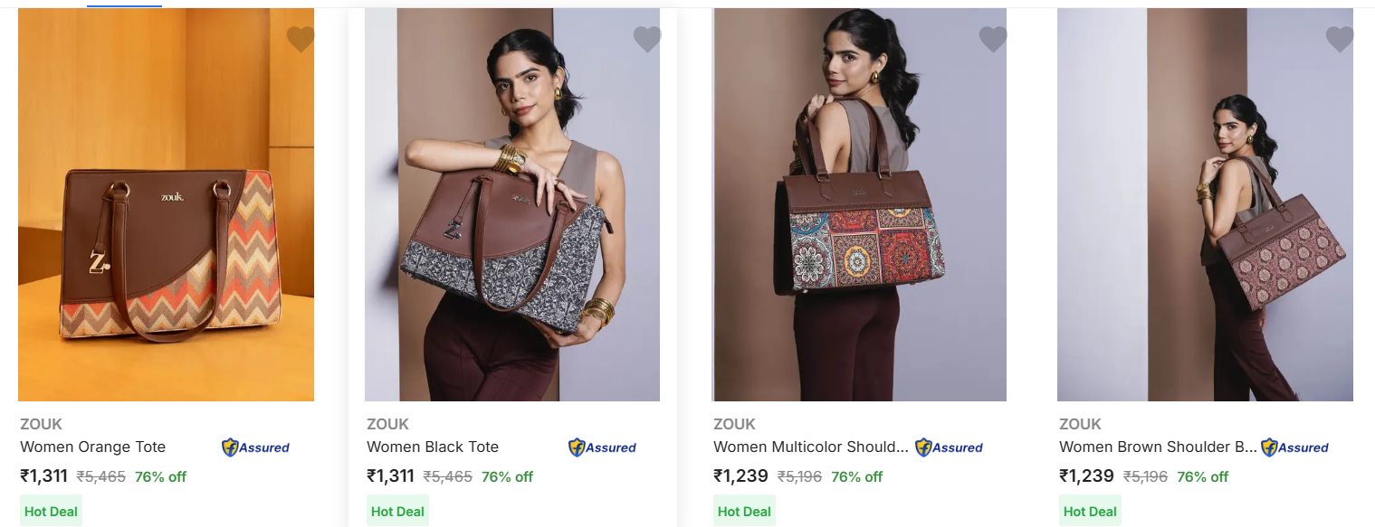 ZOUK Printed Vegan Leather Tote