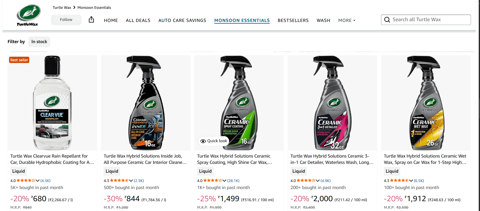 Turtle Wax Monsoon Car Care Kit