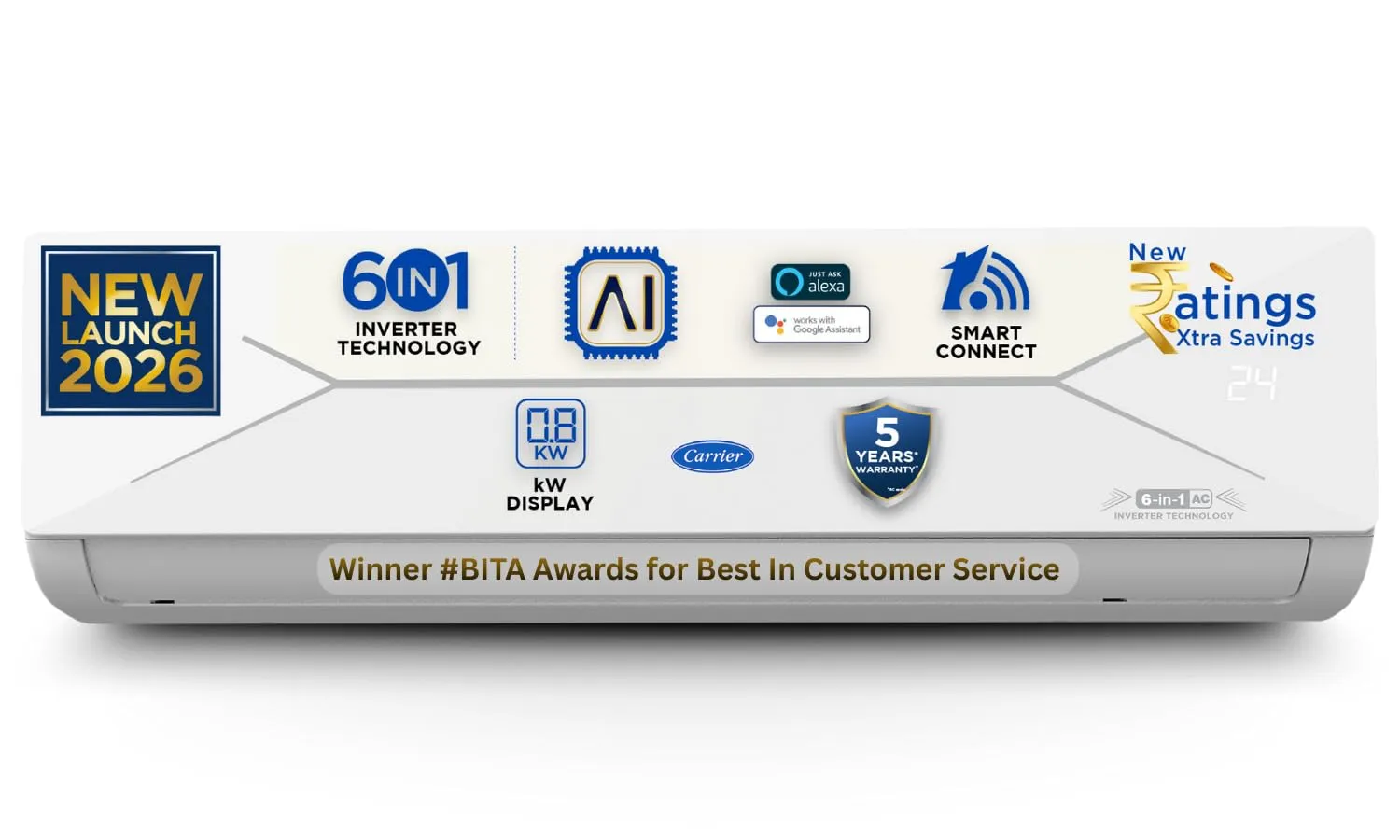 Carrier 1.5 Ton 3 Star Flexicool Inverter AC